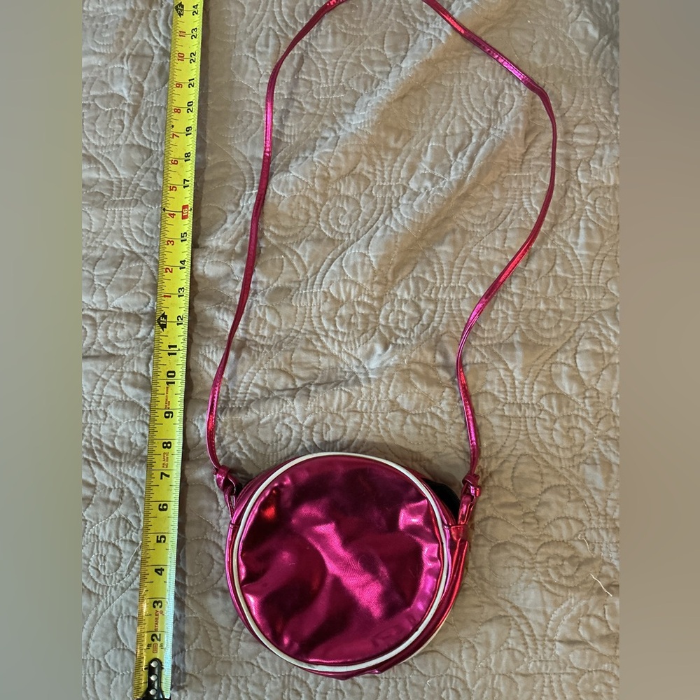 Vintage 1986 Express Metallic Pink RARE Crossbody Halley and His Comet Bag - Picture 9 of 16
